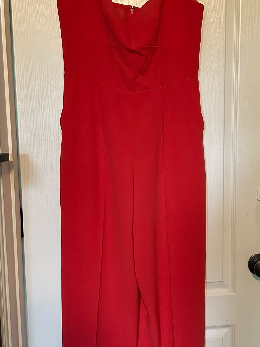 Orange Boden Strapless Red Jumpsuit